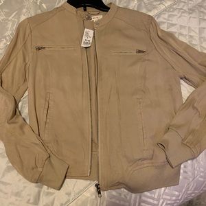NWT Beige Bomber Jacket